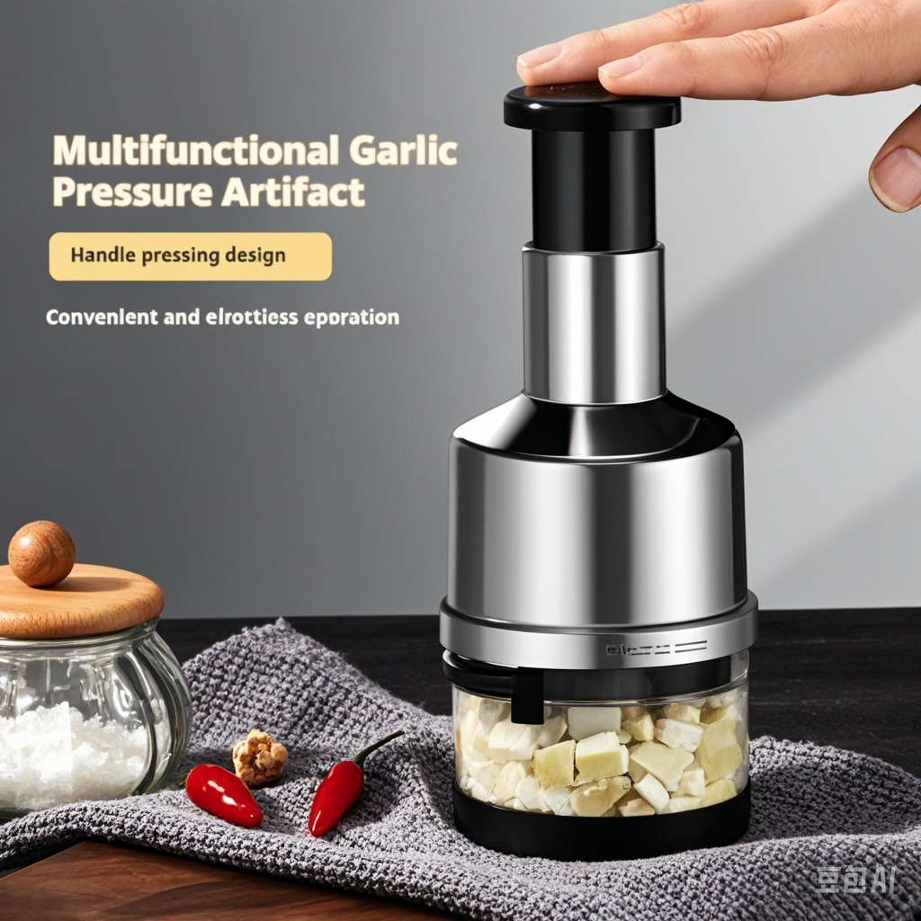 Manual Press Chopper Stainless Steel Garlic Press Mini Vegetable Cutter Dishwasher Safe Multifunctional Kitchen (1 pcs) Fruit Utensils