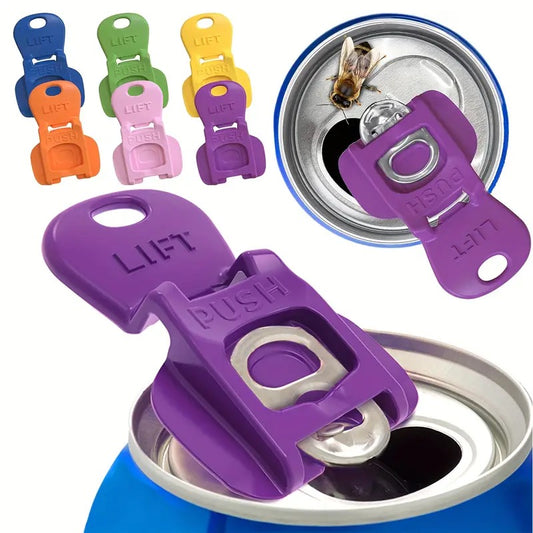 Drink Protectors - Convenient Bottle Opener and Drink Protector, 6/12 Pack, Bright Colors, Effectively Protect Soda/Beer from Bugs and Dust, Great for Parties, BBQs, Beach Kitchenware, Dust protection cover,Father's Day Gifts Utensils