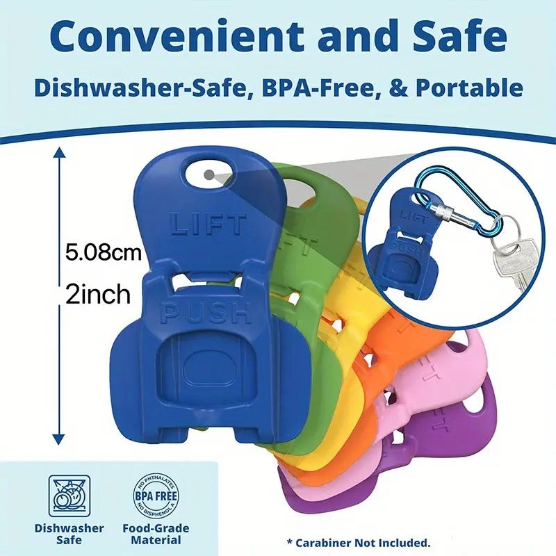 Drink Protectors - Convenient Bottle Opener and Drink Protector, 6/12 Pack, Bright Colors, Effectively Protect Soda/Beer from Bugs and Dust, Great for Parties, BBQs, Beach Kitchenware, Dust protection cover,Father's Day Gifts Utensils