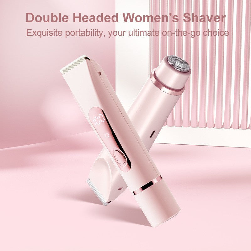 Double-headed shaver, popular private parts, hair removal device for women and men, hair trimmer, electric hair removal device, rechargeable