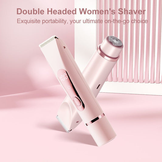 Double-headed shaver, popular private parts, hair removal device for women and men, hair trimmer, electric hair removal device, rechargeable