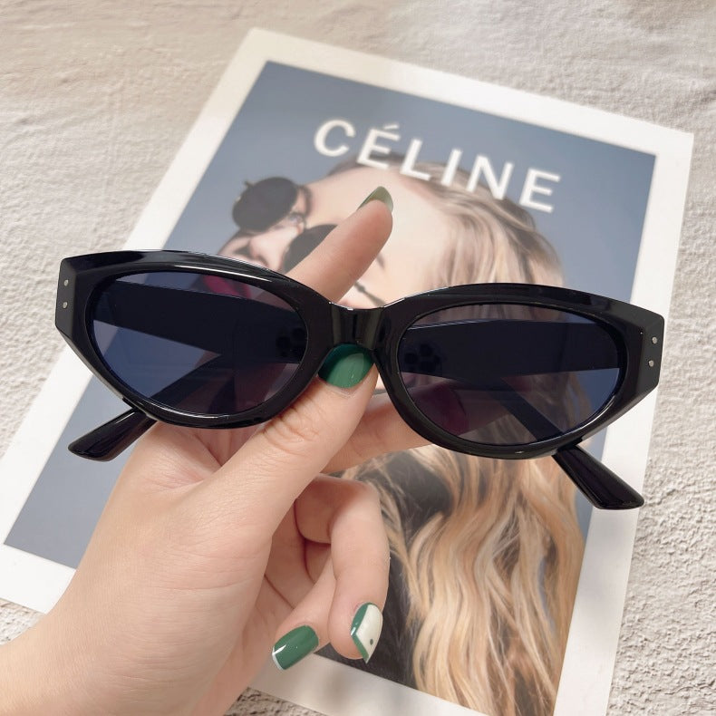 Retro cat eye sunglasses women's high-end Jennie glasses new style anti-ultraviolet GM sunglasses