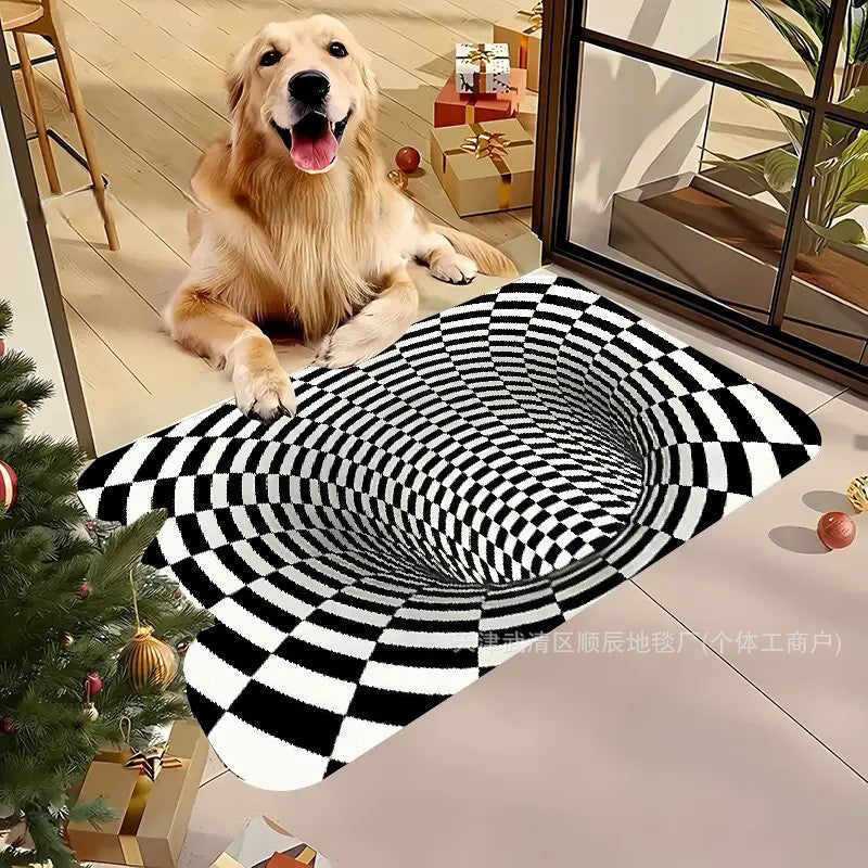3D stereoscopic vision trap mats for the entrance hall, dirt-resistant and wear-resistant bathroom mats, absorbent and non-slip mats