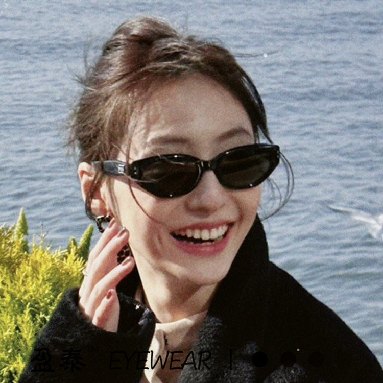 Retro cat eye sunglasses women's high-end Jennie glasses new style anti-ultraviolet GM sunglasses