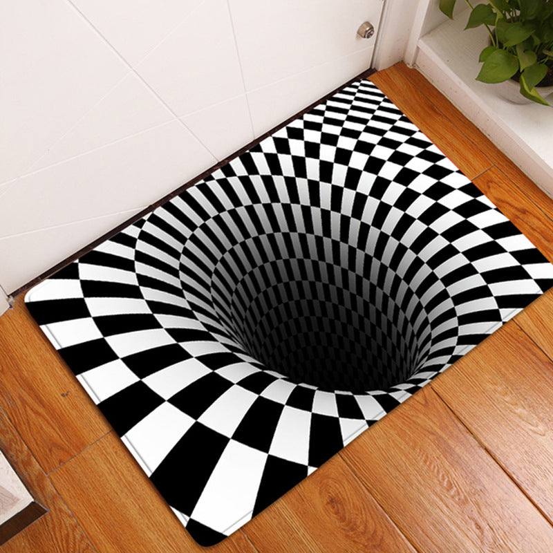 3D stereoscopic vision trap mats for the entrance hall, dirt-resistant and wear-resistant bathroom mats, absorbent and non-slip mats