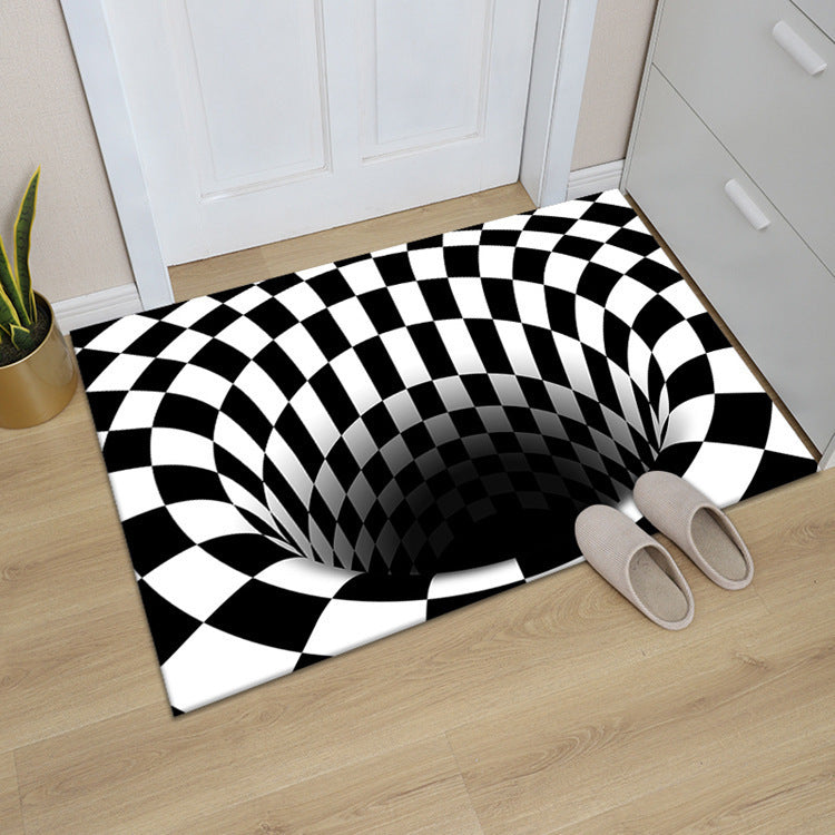 3D stereoscopic vision trap mats for the entrance hall, dirt-resistant and wear-resistant bathroom mats, absorbent and non-slip mats