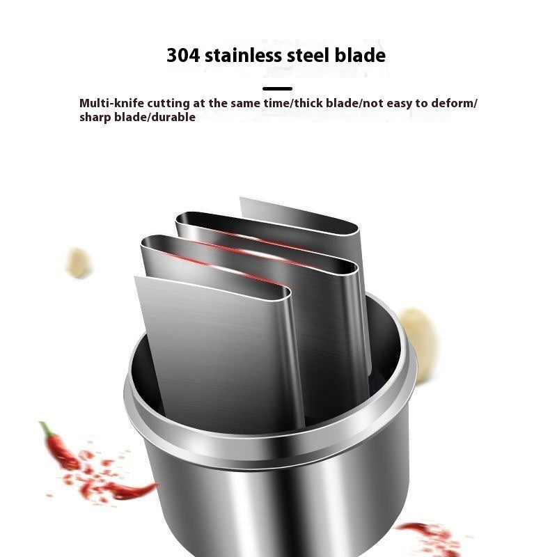 Manual Press Chopper Stainless Steel Garlic Press Mini Vegetable Cutter Dishwasher Safe Multifunctional Kitchen (1 pcs) Fruit Utensils