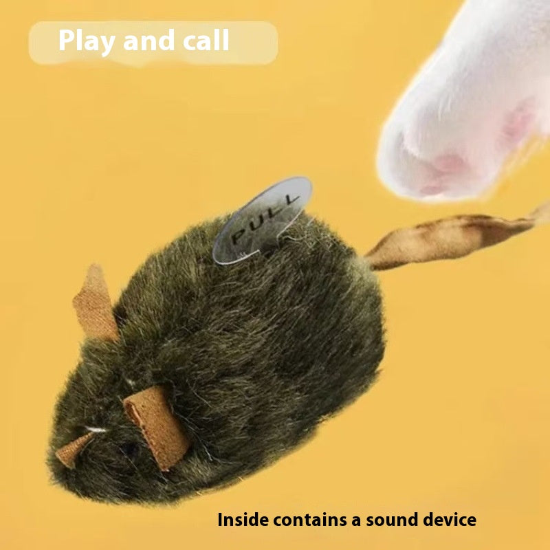 Cat and dog toys - cat toy mouse simulation sound to amuse cats and relieve boredom pet supplies cats to consume physical strength and bite and chew mice